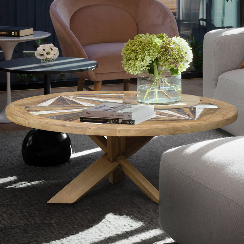 Chic Teak Recycled Teak Coffee Table Wayfair Canada